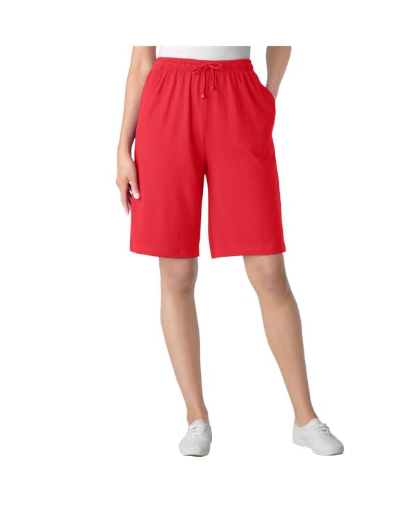 ウーマン ウィズイン レディース ボトムス ハーフパンツ・ショーツ プラスサイズ ニット Woman Within Plus Size Sport Knit Short Vivid red レッド