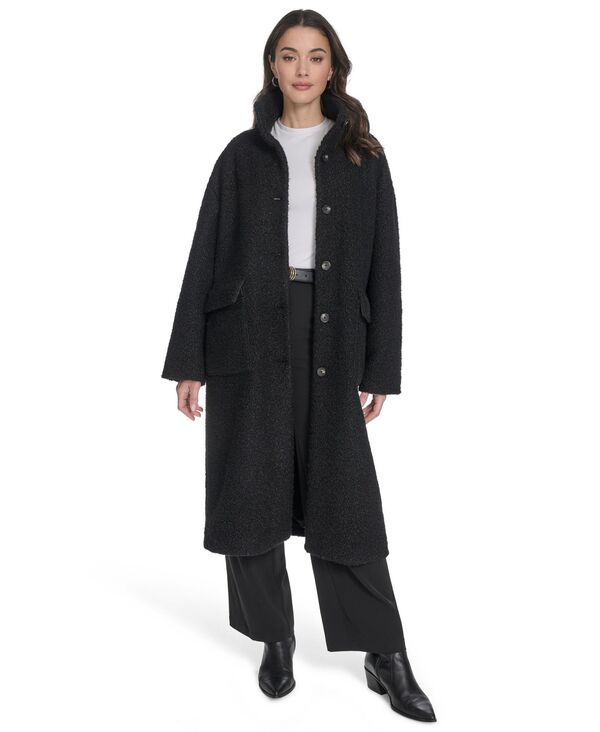 リーバイス レディース アウター パーカー・スウェット コート Levi's Women's Regular Boucle Stand Collar Car Coat Black ブラック｜ReVida 店