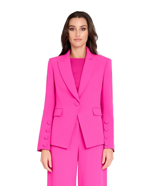 タハリエーエスエル レディース アウター ジャケット・ブルゾン プチ ブレザー Tahari ASL Petite Cutaway-Hem Blazer Shocking pink ピンク 30,420円