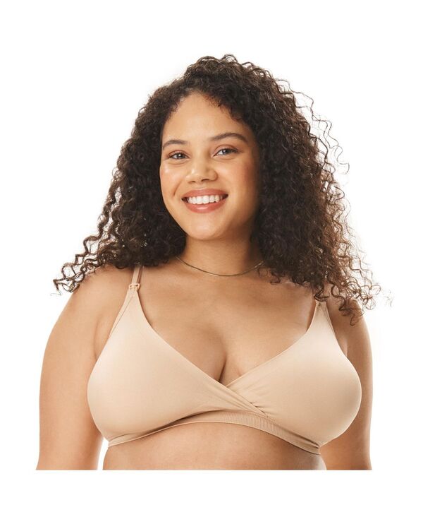 マザーフッドマタニティー レディース アンダーお召しもの ブラ Motherhood Maternity Motherhood Women\u0027s Maternity Wireless Seamless Wrap Nursing Bra Essential nude インナー・下着・ランジェリー-インナー・下着・ナイトウェア