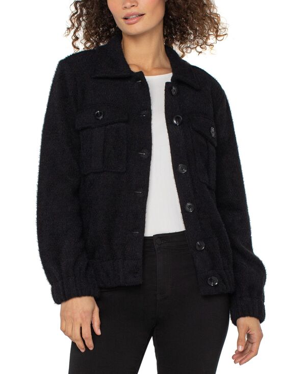 リヴァプール ロサンゼルス レディース アウター ジャケット・ブルゾン ジャケット Liverpool Los Angeles Women's Collared Bomber Jacket Black ブラック