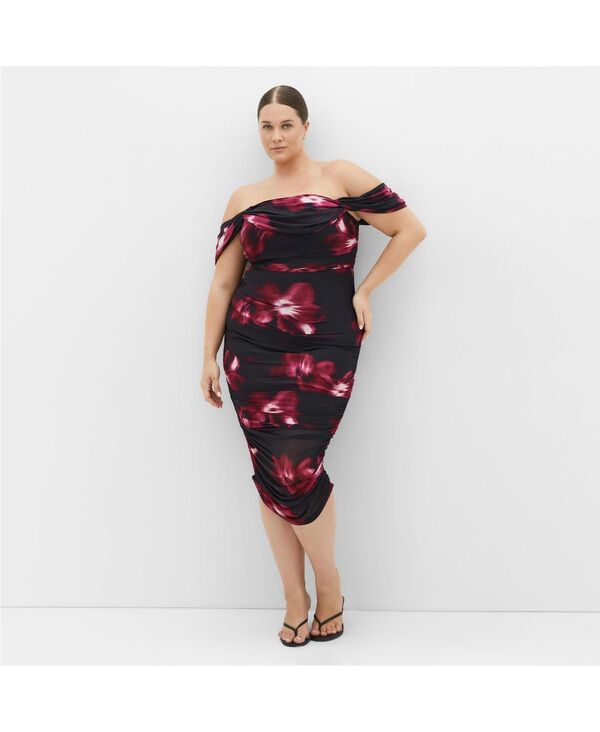 シティーシック レディース トップス ワンピース プリント CITY CHIC Women's Jazmin Print Dress Cherry floral