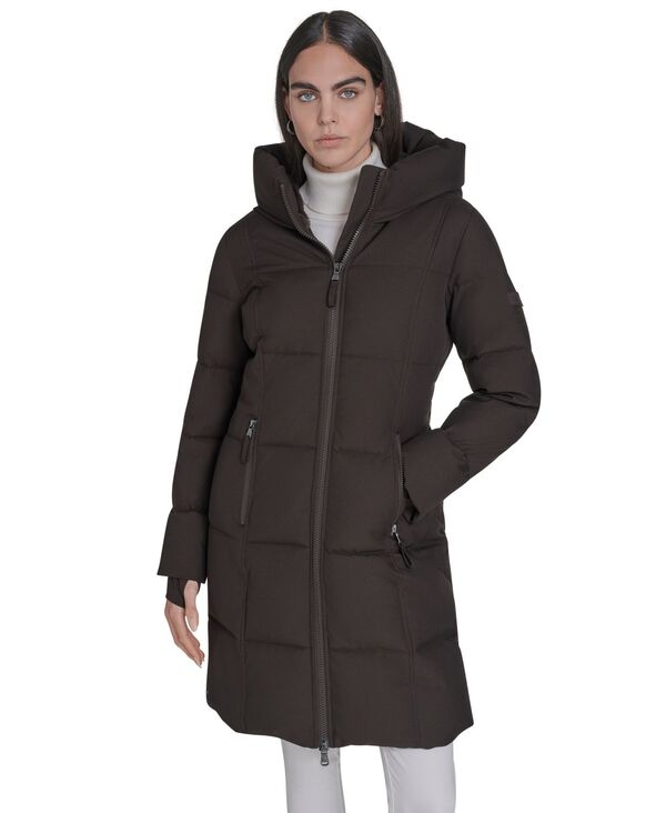 カルバンクライン レディース アウター ジャケット・ブルゾン コート Calvin Klein Women Stand Collar Hooded Puffer Coat Mulch