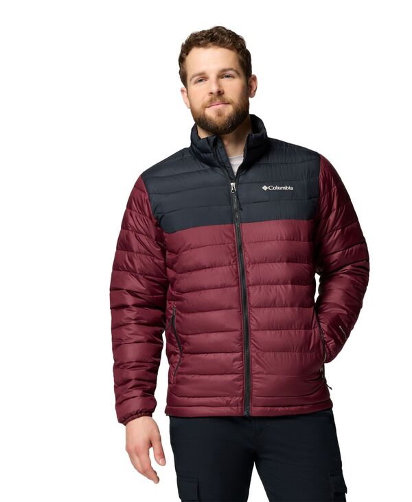 コロンビア メンズ アウター ジャケット・ブルゾン ジャケット Columbia Men's Powder Lite II Puffer Jacket Rich wine Black ブラック