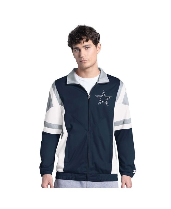 スターター メンズ アウター ジャケット・ブルゾン ジャケット Starter Men's Navy Dallas Cowboys Contender Full-Zip Track Jacket Navy ネイビー