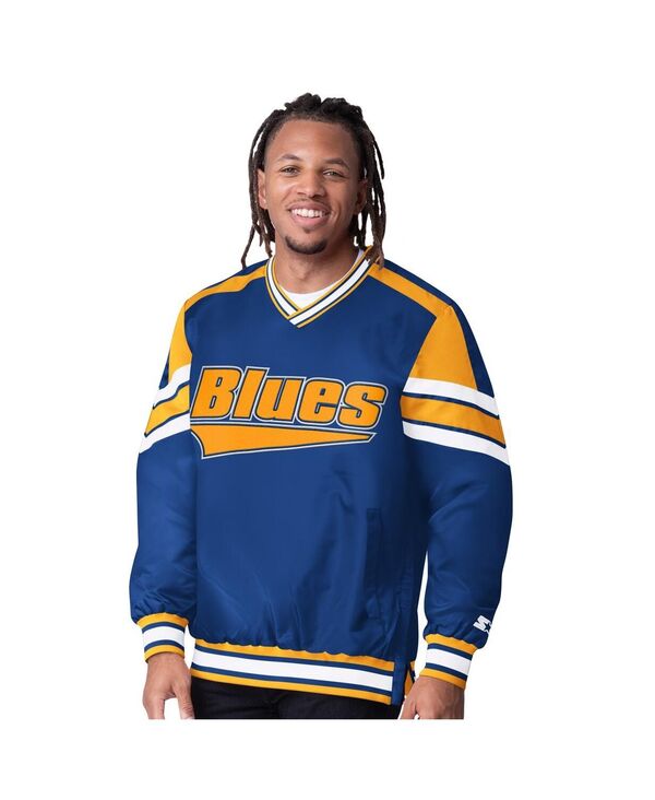 スターター メンズ アウター ジャケット・ブルゾン Vネック ジャケット Starter Men's Blue St. Louis Blues Reliever V-Neck Pullover Jacket Blue ブルー