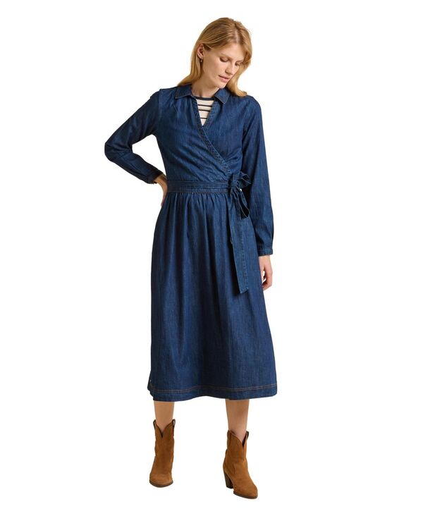 ウィグル レディース トップス 衣装 Vのど首 midi衣装 midi プルオーバー Brakeburn Women\u0027s Fern Long Sleeve V-Neck Shirt Midi Dress Blue 青色 レディースファッション-ワンピース