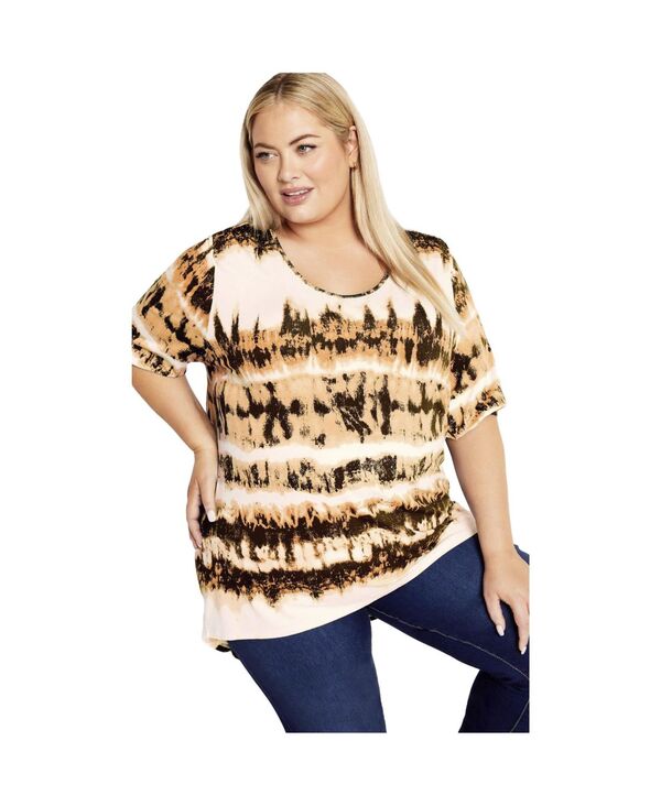 アベニュー レディース トップス シャツ プリント AVENUE Women's Leila Print Top Tie dye