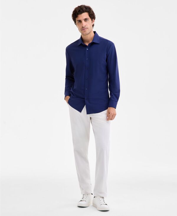 アルファニ メンズ トップス シャツ Alfani Men's Alfatech Everyday Shirtint Blue ブルー