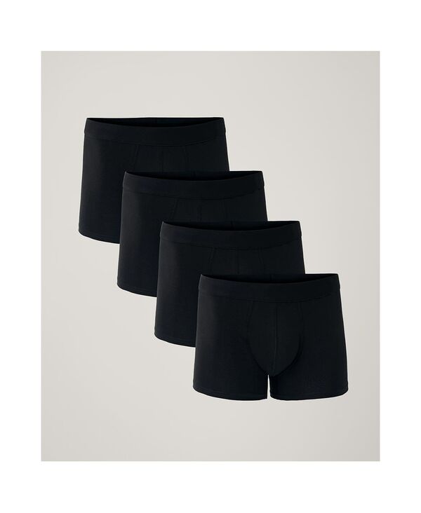 パクト メンズ アンダーウェア ボクサーパンツ コットン Pact Men's Organicotton Everyday Trunk 4-Pack Black ブラック｜ReVida 店