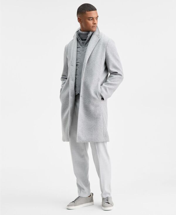 アルファニ メンズ アウター ジャケット・ブルゾン ウール コート Alfani Men's Modular Wool Coat Causal Gray Heather グレー