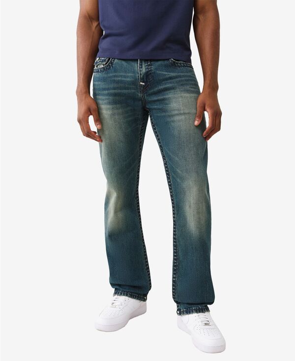 トゥルーレリジョン メンズ ボトムス デニムパンツ ジーンズ True Religion Men'super T Stitch Jeans Gotham Grindark Wash