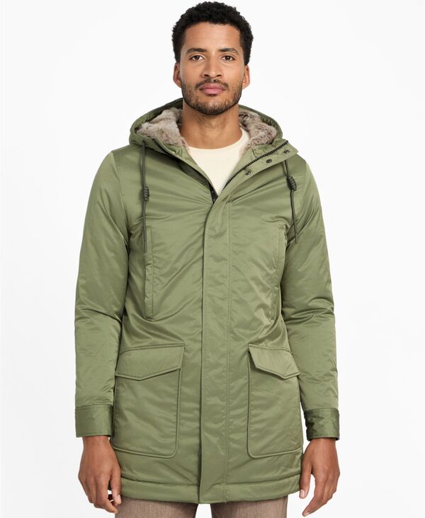 ゲス メンズ アウター ジャケット・ブルゾン パーカー GUESS Men's Hooded Parka Jacket Safari Green グリーン