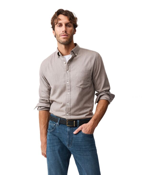 ロッドアンドグン メンズ トップス シャツ スリムフィット Rodd & Gunn Rodd Gunn Men's Barrhillong Sleeve Slim Fit Shirtaupe トープ|ReVida 店