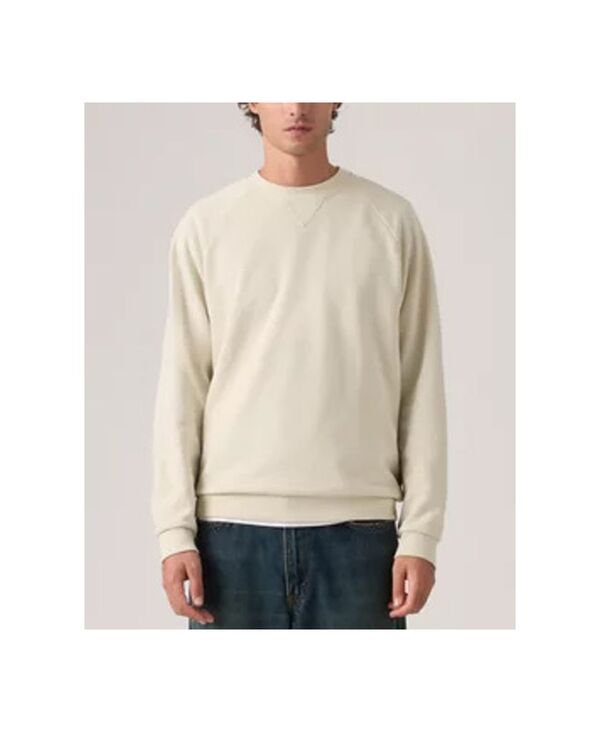リーバイス メンズ アウター パーカー・スウェット クルーネック シャツ Levi's Men's Relaxed-Fit Crewneck Sweatshirt Cream クリーム