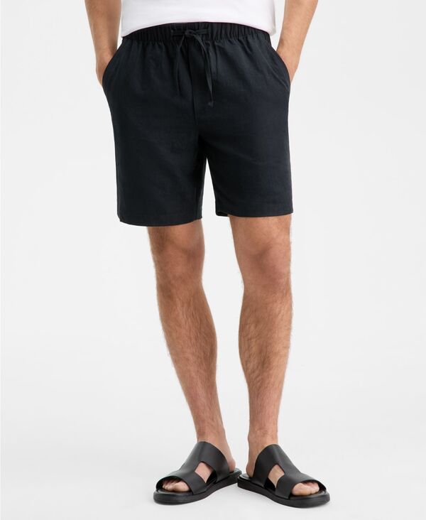 アルファニ メンズ ボトムス ハーフパンツ・ショーツ ショートパンツ Alfani Men's Brushed Owen Shorts Deep Black ブラック