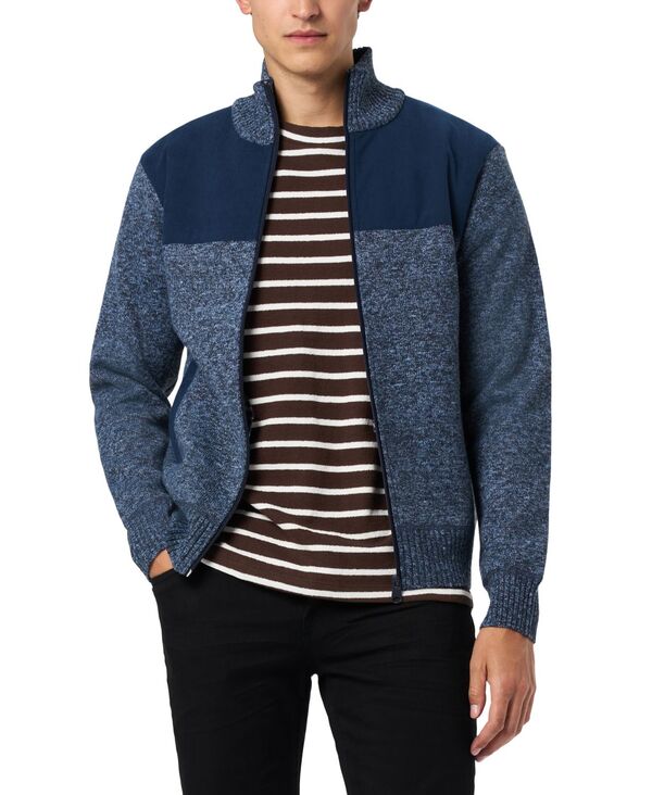 バッファロー・デイビッド・ビトン メンズ アウター ジャケット・ブルゾン ニット Buffalo David Bitton Men's Wando Relaxed Full-Zip Knit Jacket Whale