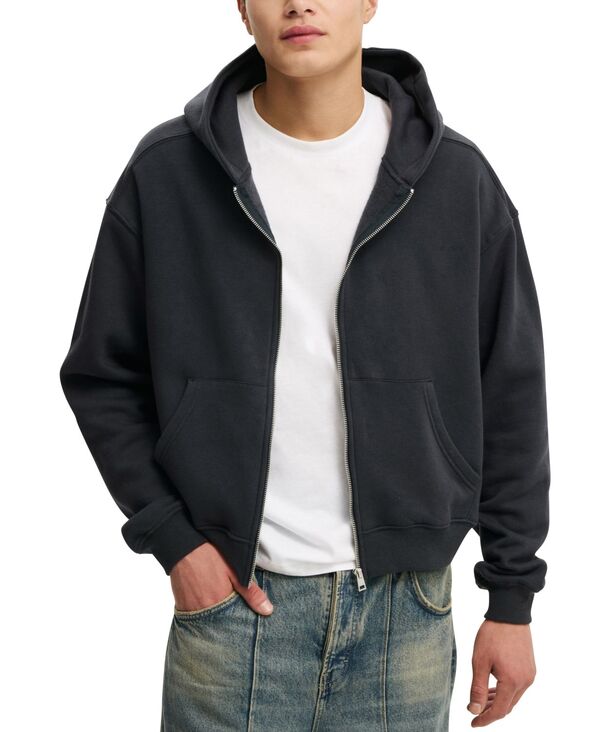 コットンオン メンズ アウター パーカー・スウェット クロップド COTTON Men's Cropped Zip Up Hoodie Black ブラック 18,485円