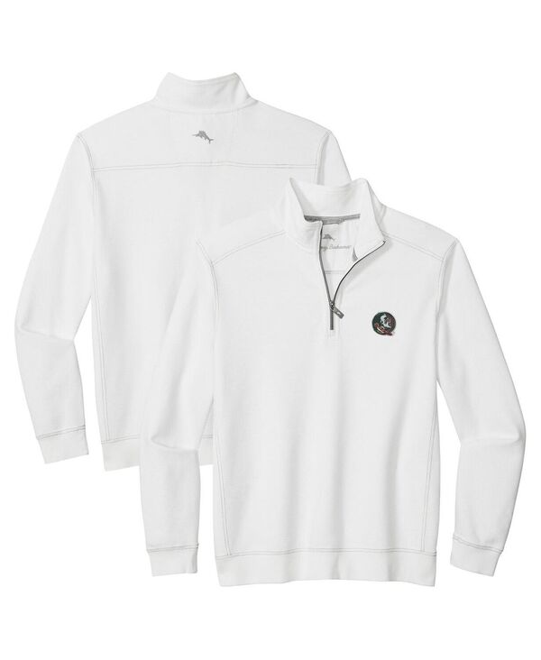 トッミーバハマ メンズ アウター ジャケット・ブルゾン Tommy Bahama Men's White Florida State Seminoles Montego Bay Half-Zip Jacket White ホワイト