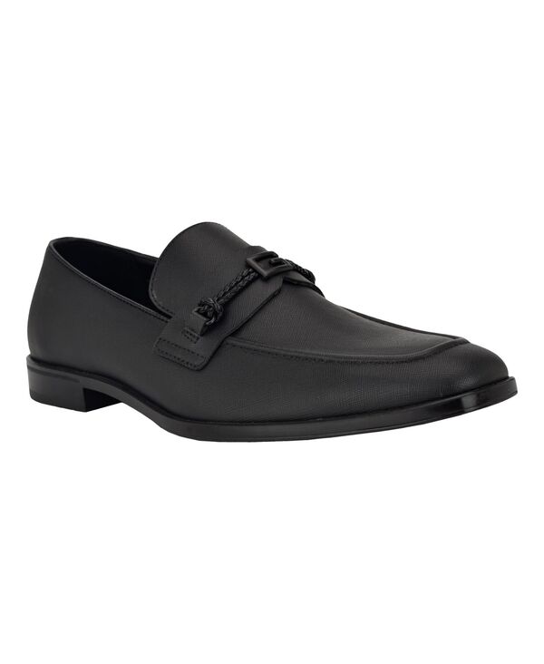ゲス メンズ シューズ スリッポン・ローファー GUESS Men's Hare Square Toe Slip On Dress Loafers Black ブラック｜ReVida 店