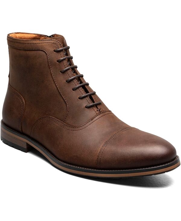 ステイシーアダムス メンズ シューズ ブーツ・レインブーツ キャップ Stacy Adams Men Porter Cap Toe Side Zip Boots Brown ブラウン