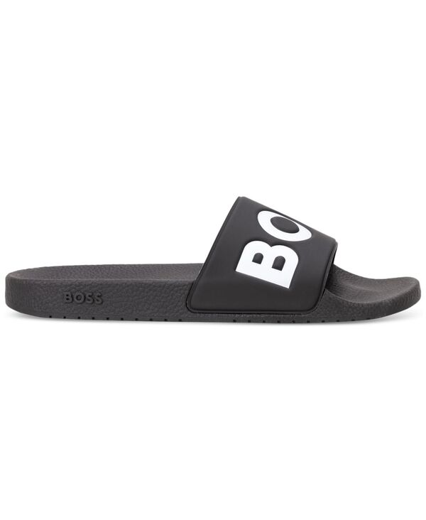 ヒューゴボス メンズ シューズ スリッポン・ローファー サンダル Hugo Boss Men's Aryeh Slip-On Slide Sandals Black ブラック|ReVida 店