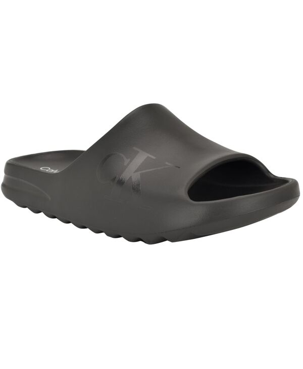 カルバンクライン メンズ シューズ スリッポン・ローファー Calvin Klein Men's Olin Casual Slip-On Flat Slide Dark gray グレー