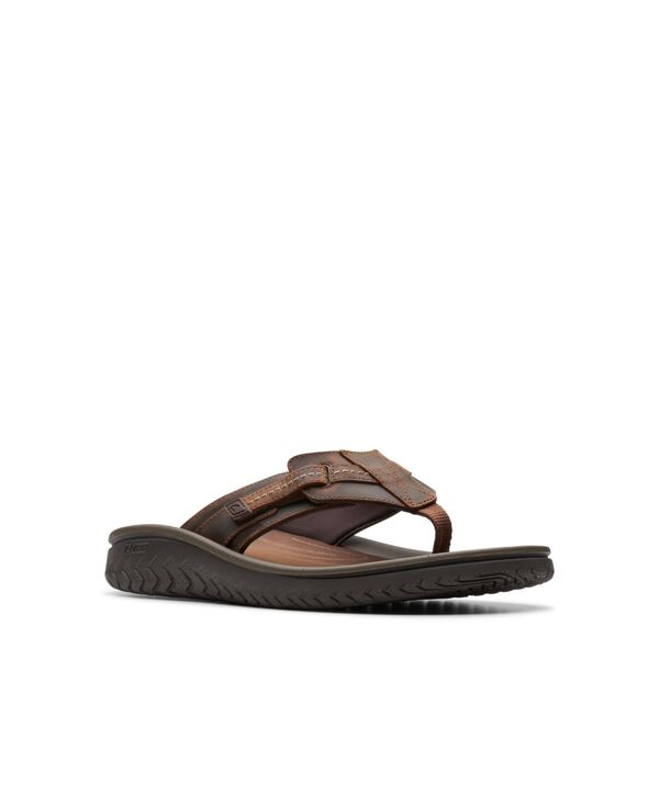 クラークス メンズ シューズ サンダル Clarks Men's Collection Wesley Sun Sandals Beeswax Leather｜ReVida 店