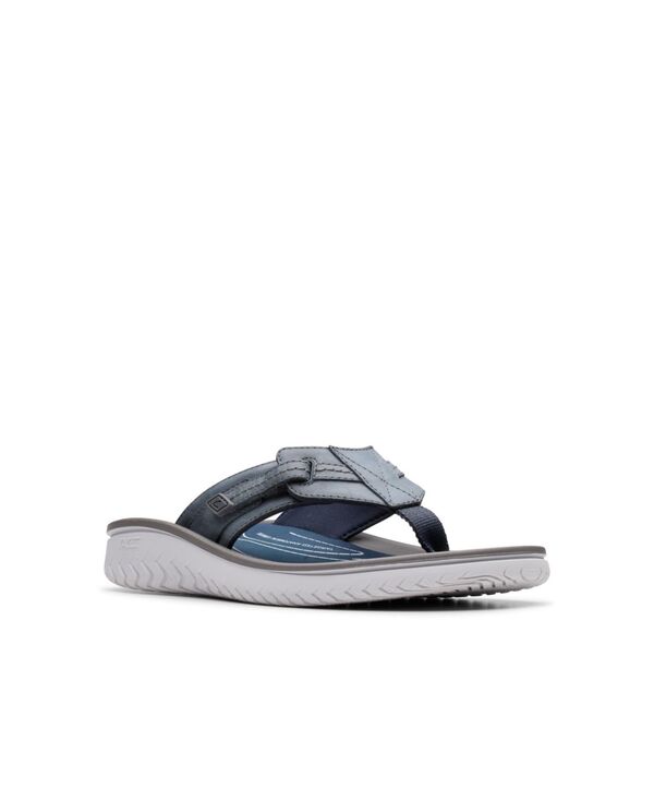 クラークス メンズ シューズ サンダル Clarks Men's Collection Wesley Sun Sandals Navy leather ネイビー