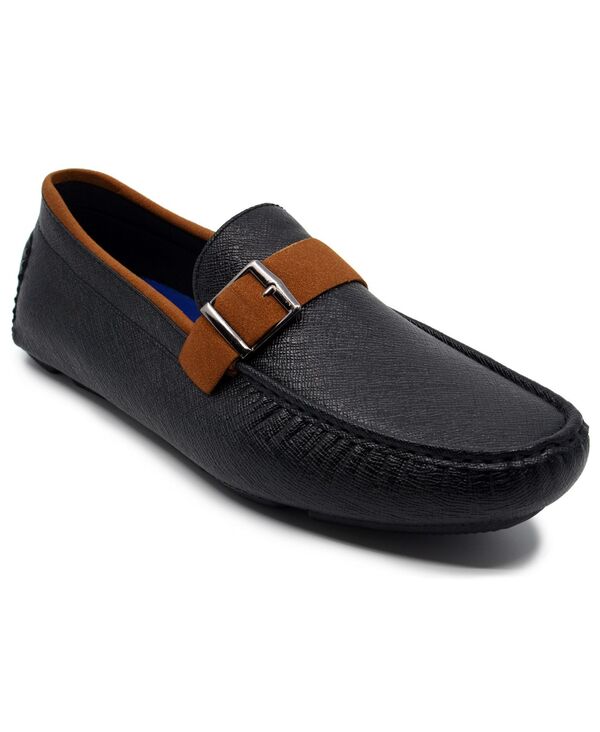 アカデミクス メンズ シューズ スリッポン・ローファー Akademiks Men's Dover Slip On Driving Loafers Black ブラック｜ReVida 店