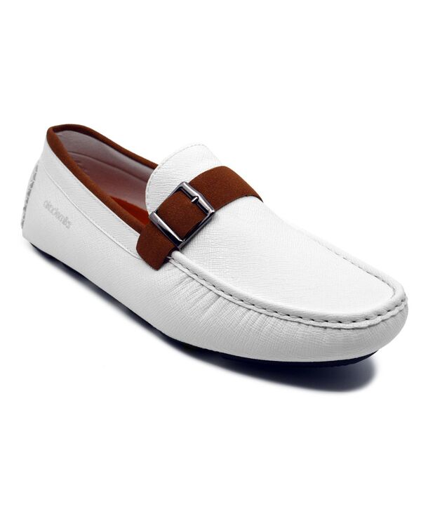 アカデミクス メンズ シューズ スリッポン・ローファー Akademiks Men's Dover Slip On Driving Loafers White ホワイト｜ReVida 店 11,825円