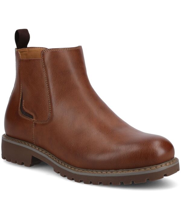 バンス メンズ シューズ ブーツ・レインブーツ チェルシーブーツ チェルシー Vance Co. Men's Osmond Comfort Round Toe Chelsea Boots Brown ブラウン