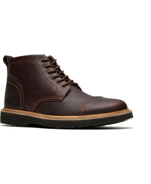 クラークス メンズ シューズ ブーツ・レインブーツ Clarks Men's Collection Weltridge Zip Boots Dark brown leather ブラウン