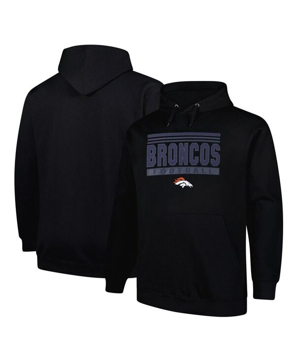 ファナティクス メンズ アウター パーカー・スウェットール Fanatics Men's Black Denver Broncos Big Tall Popullover Hoodie Black ブラック