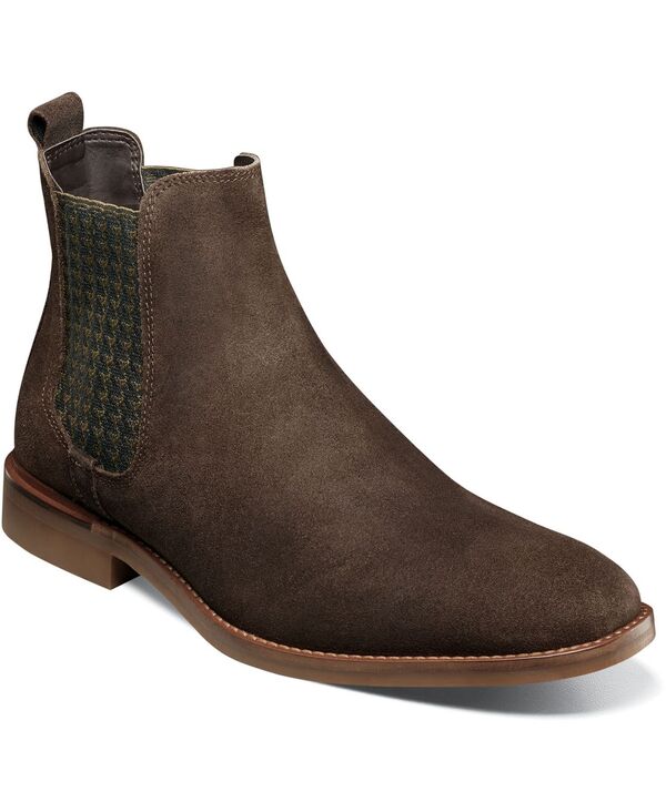 ステイシーアダムス メンズ シューズ ブーツ・レインブーツ チェルシーブーツ チェルシー Stacy Adams Men's Gabriel Plain Toe Chelsea Boots Brown Suede ブラウン|ReVida 店