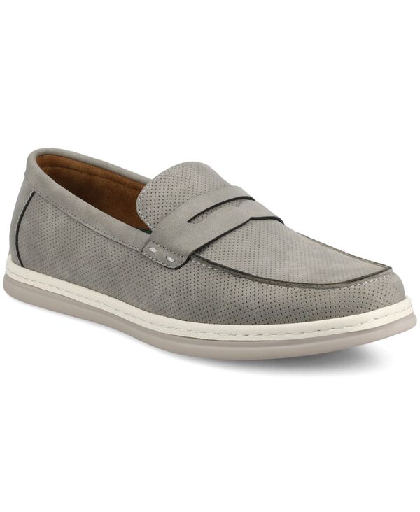バンス メンズ シューズ スリッポン・ローファー Vance Co. Men's Brantley Casual Flexible Penny Loafers Grey グレー｜ReVida 店 22,484円