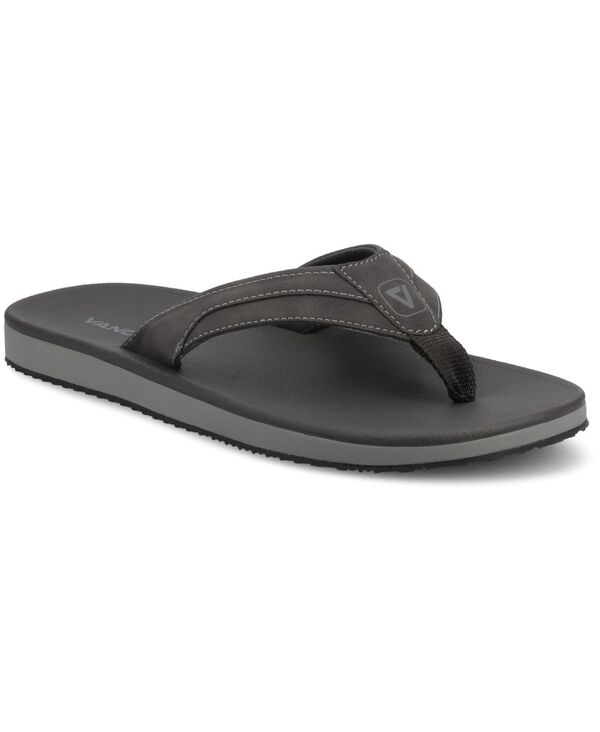 バンス メンズ シューズ サンダル Vance Co. Men's Boyd Comfort Flexible Flip-flop Sandals Gray グレー｜ReVida 店
