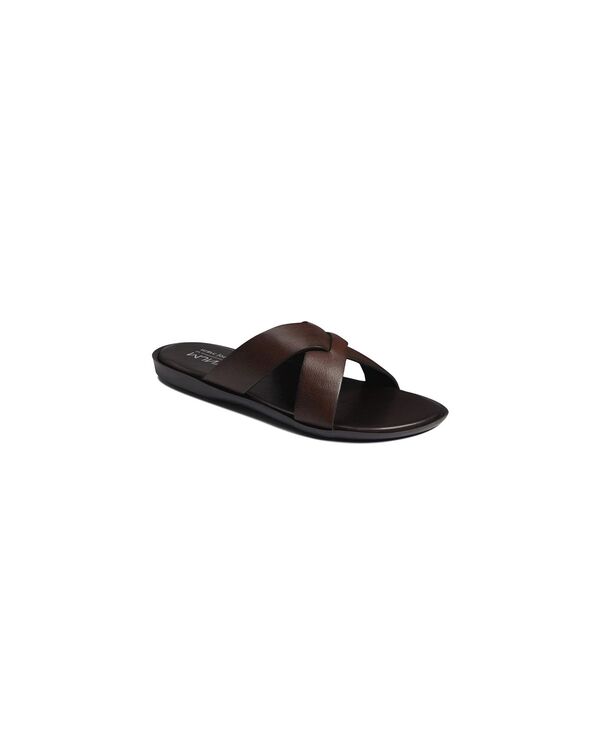 マークジョセフニューヨーク メンズ シューズ サンダル Marc Joseph New York Men'slip On Roman Court Criss Crossandals Brown grainy ブラウン
