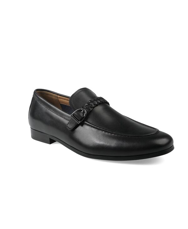 バースリー メンズ シューズ スリッポン・ローファー レザー ヒール Bar III Men's Johnniey Leather Block Heeloafers Black ブラック