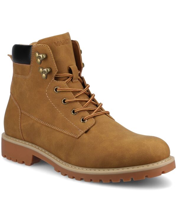 バンス メンズ シューズ ブーツ・レインブーツ アンクル Vance Co. Men's Rogue Round Toe Work Ankle Boots Wheat