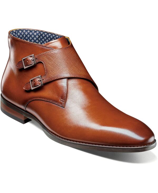 ステイシーアダムス メンズ シューズ ブーツ・レインブーツ モンクストラップ モンク Stacy Adams Men's Kaius Double Monk Strap Boots Cognac|ReVida 店