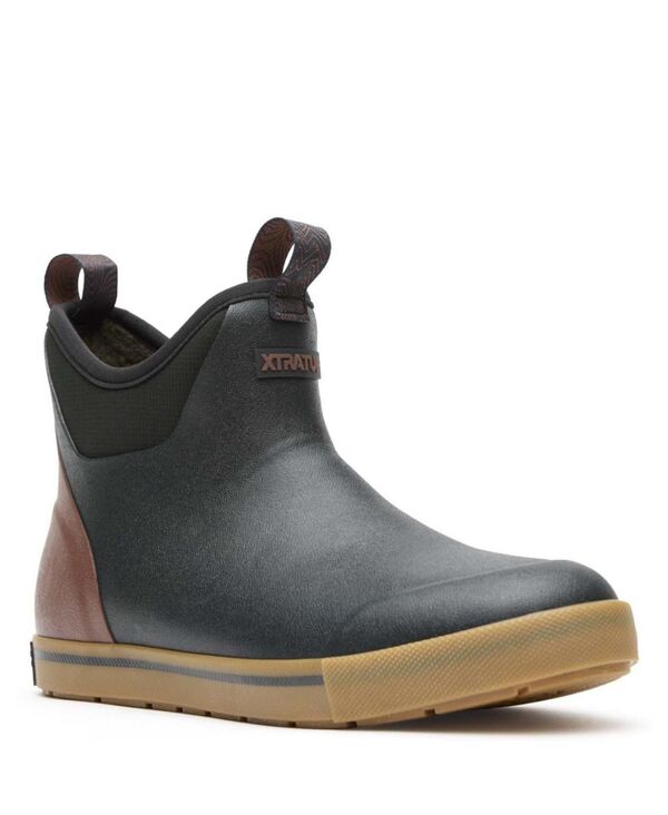 エクストラタフ メンズ シューズ ブーツ・レインブーツ アンクル フリース XTRATUF Men's Camp Fleece Lined 6 in Ankle Deck Boot Black ブラック