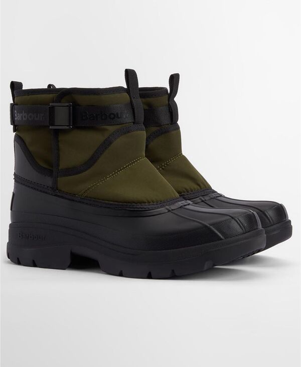 バブアー メンズ シューズ ブーツ・レインブーツ Barbour Men's Braybourn Duck Boots Olive/Black ブラック