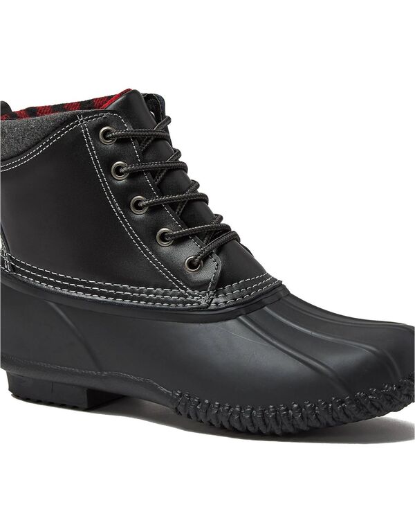 ランズエンド メンズ シューズ ブーツ・レインブーツ Lands' End Men's Insulateduck Boots Black leather ブラック｜ReVida 店