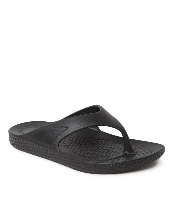 ディアフォームズ メンズ シューズ サンダル Dearfoams Men's EcoCozy Sustainable Comfort Flip Flop Thong Sandal Black ブラック