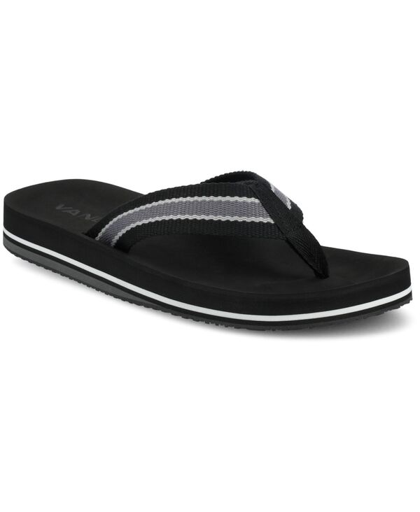 バンス メンズ シューズ サンダル Vance Co. Men's Fontana Comfort Flexible Flip Flop Sandals Black ブラック