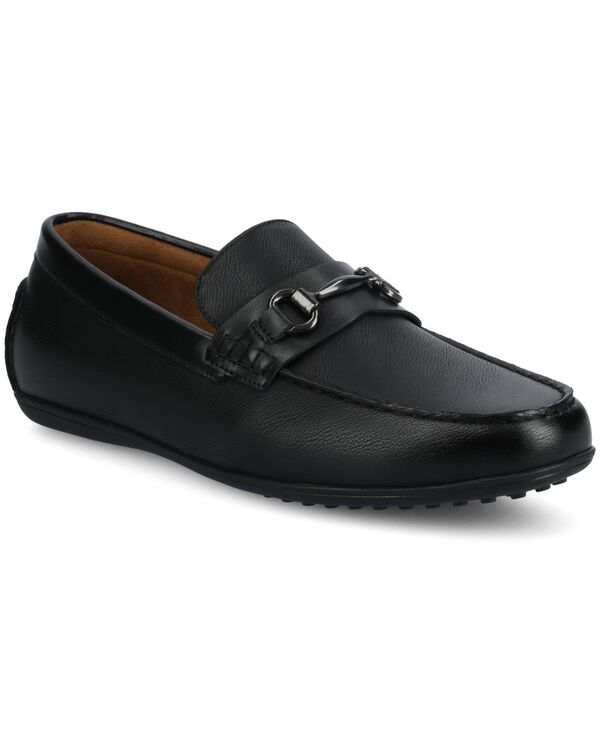 バンス メンズ シューズ スリッポン・ローファー Vance Co. Men's Charles Flexible Driving Bit Loafers Black ブラック