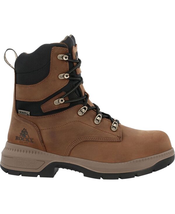 ロッキー メンズ シューズ ブーツ・レインブーツ ROCKY Men's Worksmart 8 ” Comp Toe Internal MET Guard Work Boot Crazy horse