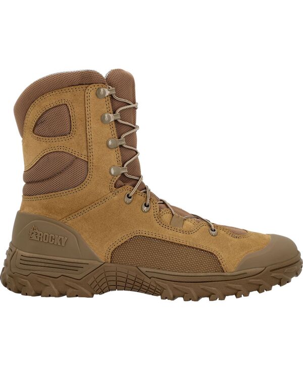 ロッキー メンズ シューズ ブーツ・レインブーツ ROCKY Men's Mountain Combat 8 &rdquo; Military Boot Coyote brown ブラウン｜ReVida 店