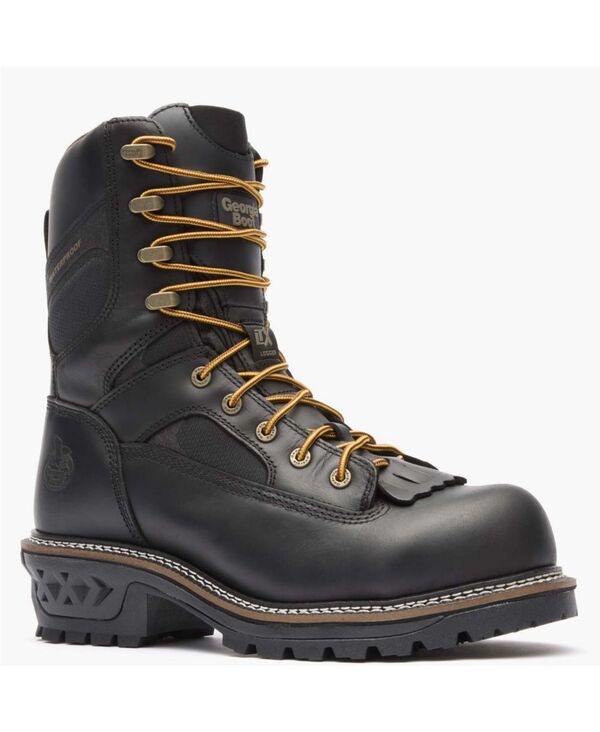 ジョージブーツ メンズ シューズ ブーツ・レインブーツ GEORGIA BOOT Men\u0027s LTX Logger Composite Toe Waterproof Work Boot Black 黒いこと
